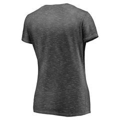Chicago Bulls Women's Double-Fade Space-Dye V-Neck T-Shirt sale - Charcoal on sale