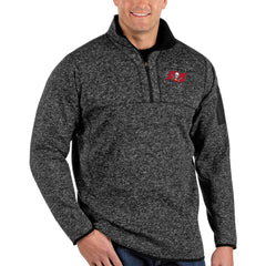 Tampa Bay Buccaneers Antigua Fortune Big & Tall Quarter-Zip Pullover Jacket - Heathered Black outlet