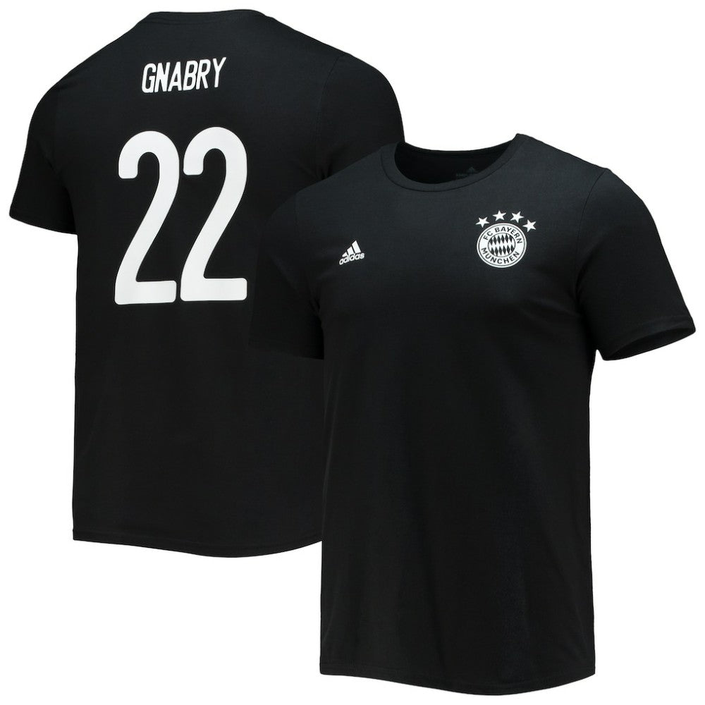 Serge Gnabry Bayern Munich Amplifier Name & Number T-Shirt - Black for sale
