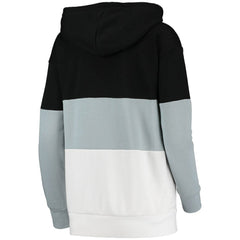 Chicago White Sox G-III Sports by Carl Banks Women's Block and Tackle Colorblock Pullover Hoodie Black/Gray