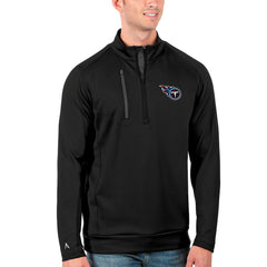 Tennessee Titans Antigua Generation Quarter-Zip Pullover Jacket - Black/Charcoal sale