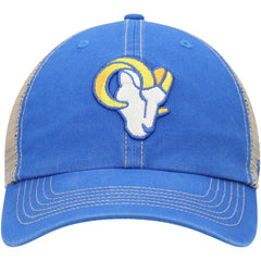 Los Angeles Rams '47 Head Trawler Trucker Clean Up Snapback Hat - Royal/Natural sale