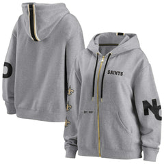 New Orleans Saints WEAR by Erin Andrews Women's Full-Zip Hoodie - Gray outlet