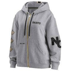 New Orleans Saints WEAR by Erin Andrews Women's Full-Zip Hoodie - Gray outlet