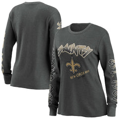 New Orleans Saints WEAR by Erin Andrews Women's Long Sleeve Thermal T-Shirt - Gray online