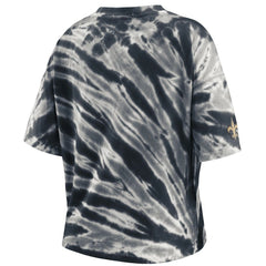 New Orleans Saints WEAR by Erin Andrews Women's Tie-Dye T-Shirt - Black sale