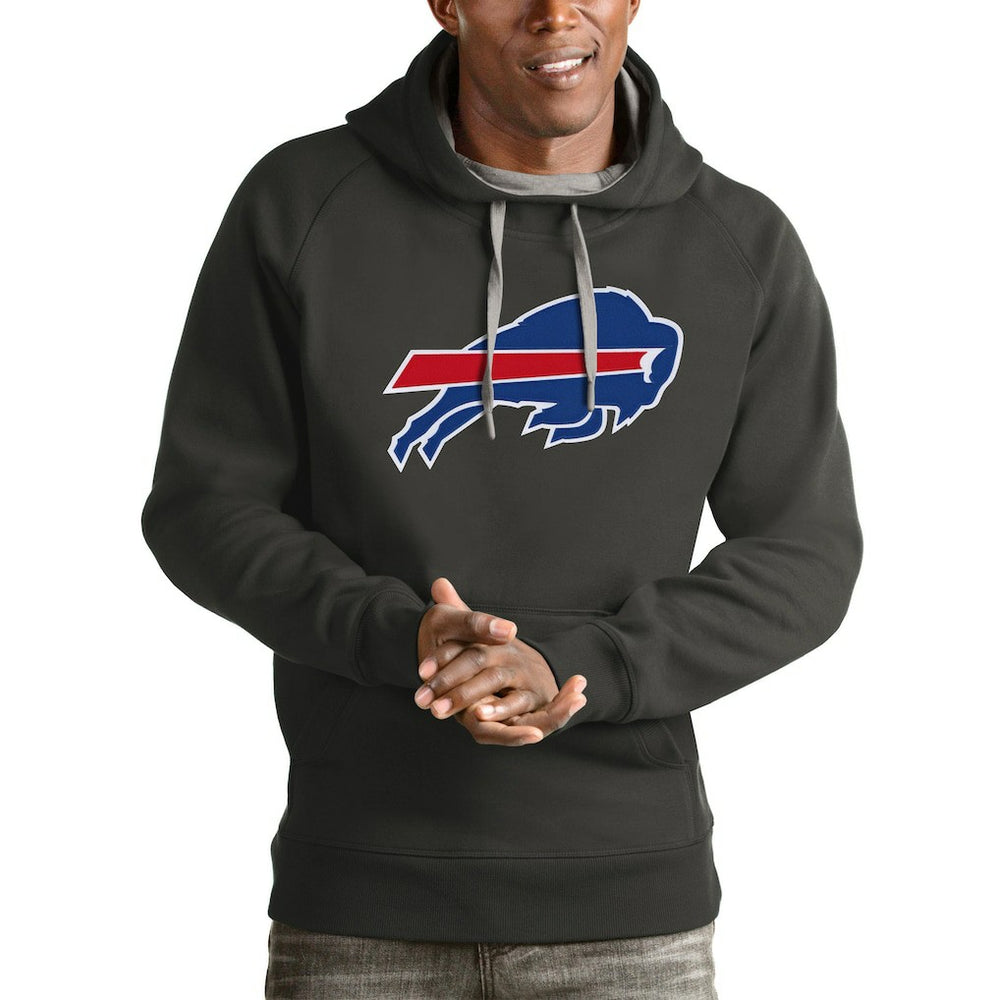 Buffalo Bills Antigua Victory Pullover Hoodie - Charcoal sale