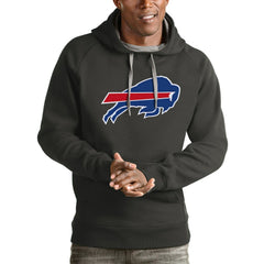 Buffalo Bills Antigua Victory Pullover Hoodie - Charcoal sale