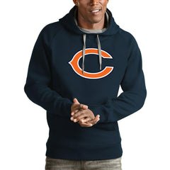 Chicago Bears Antigua Logo Victory Pullover Hoodie - Navy discount
