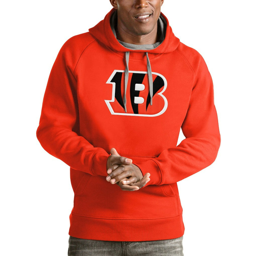 Cincinnati Bengals Antigua Logo Victory Pullover Hoodie - Orange online