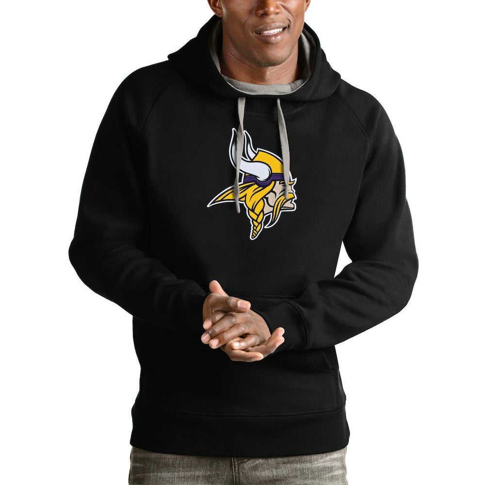 Minnesota Vikings Antigua Victory Pullover Hoodie - Black for sale