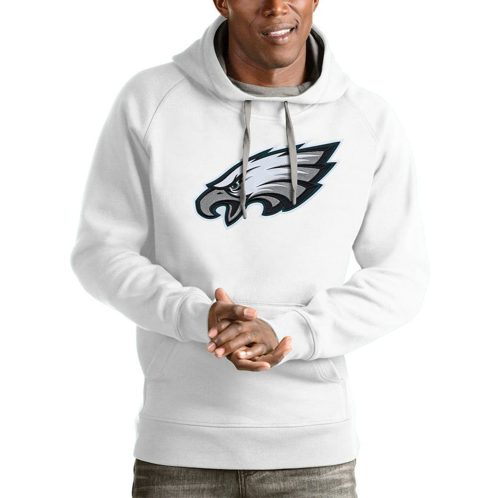 Philadelphia Eagles Antigua Victory Pullover Hoodie - White on sale