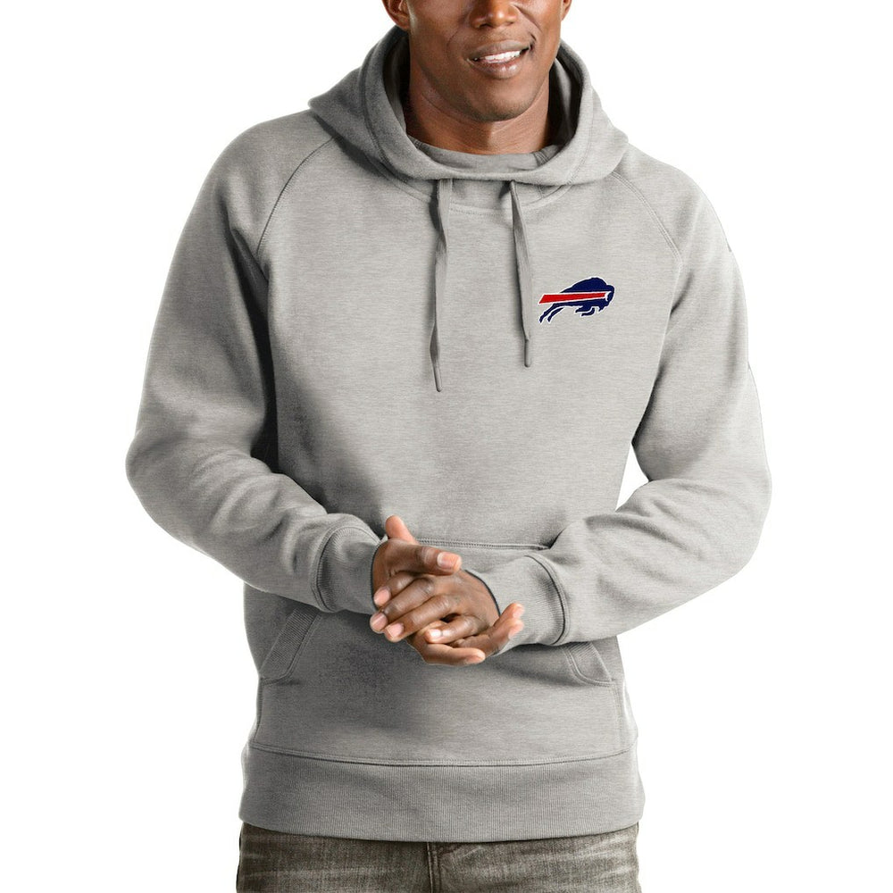 Buffalo Bills Antigua Logo Victory Pullover Hoodie - Heathered Gray outlet