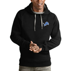 Detroit Lions Antigua Logo Victory Pullover Hoodie - Black online