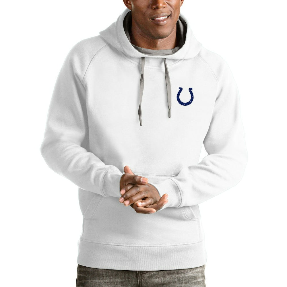 Indianapolis Colts Antigua Logo Victory Pullover Hoodie - White outlet