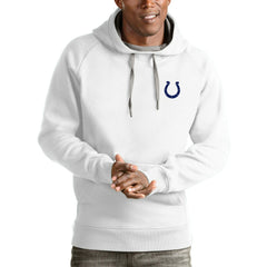 Indianapolis Colts Antigua Logo Victory Pullover Hoodie - White outlet