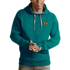 Jacksonville Jaguars Antigua Logo Victory Pullover Hoodie - Teal cheap