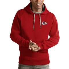 Kansas City Chiefs Antigua Logo Victory Pullover Hoodie - Red online