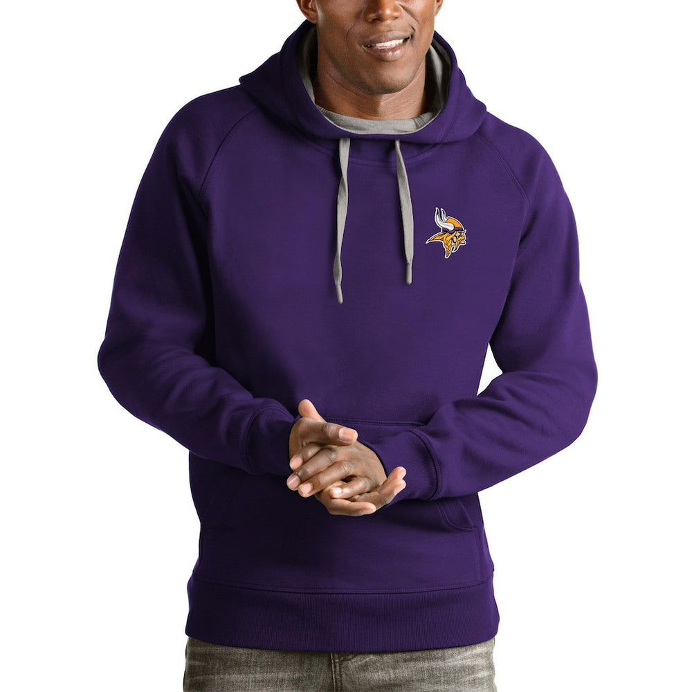 Minnesota Vikings Antigua Logo Victory Pullover Hoodie - Purple cheap