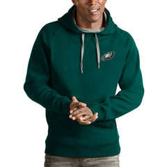 Philadelphia Eagles Antigua Logo Victory Pullover Hoodie - Midnight Green outlet