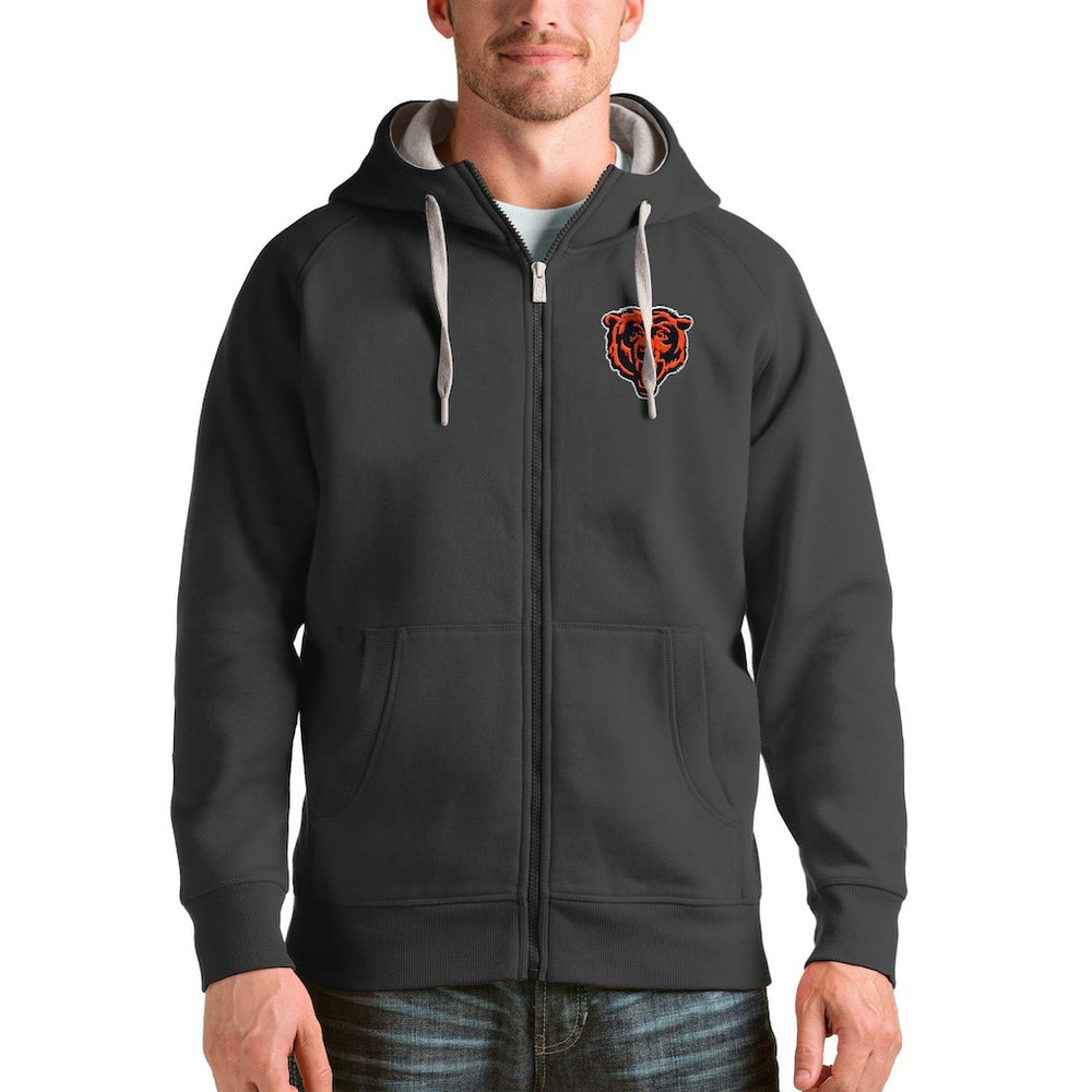 Chicago Bears Antigua Victory Full-Zip Hoodie - Charcoal outlet