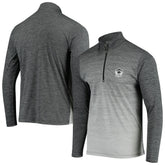 Las Vegas Raiders Antigua Throwback Cycle Quarter-Zip Jacket - Black/Heathered Gray on sale