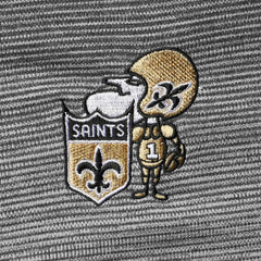 New Orleans Saints Antigua Throwback Cycle Quarter-Zip Jacket - Black/Heathered Gray online