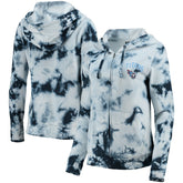 Tennessee Titans New Era Women's Tie-Dye Fleece Full-Zip Hoodie - Navy on sale