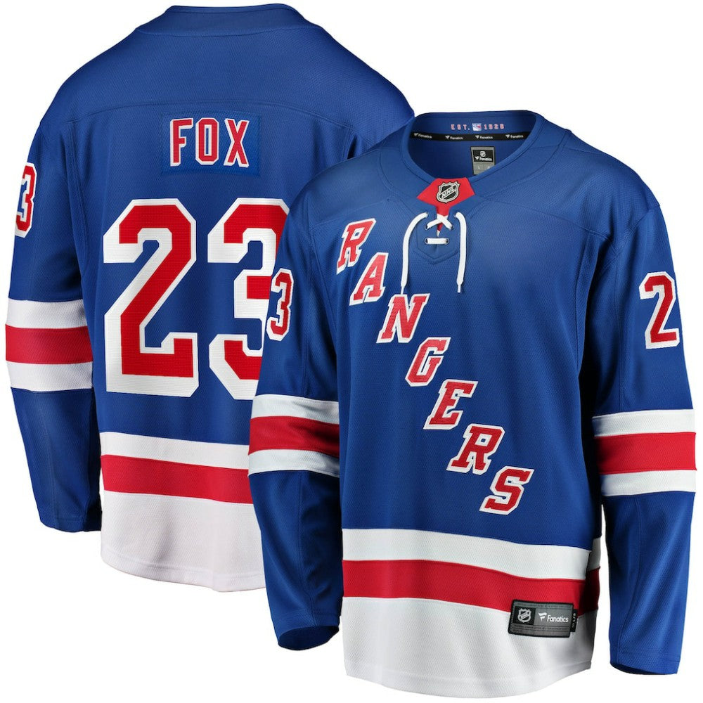 Adam Fox New York Rangers Fanatics Home Breakaway Replica Jersey - Blue Jerseys