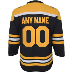 Boston Bruins Youth Home Replica Custom Jersey - Black Jerseys