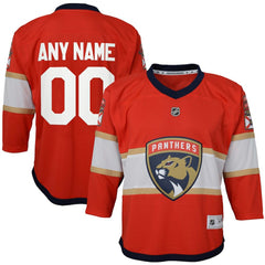 Florida Panthers Youth Home Replica Custom Jersey - Red Jerseys