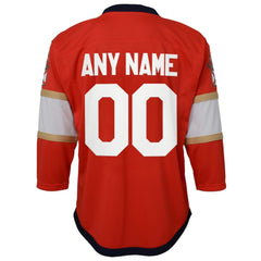 Florida Panthers Youth Home Replica Custom Jersey - Red Jerseys