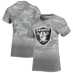 Las Vegas Raiders Juniors Beth Camo Dip-Dye T-Shirt - Gray/Black for sale
