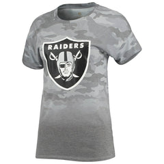Las Vegas Raiders Juniors Beth Camo Dip-Dye T-Shirt - Gray/Black for sale