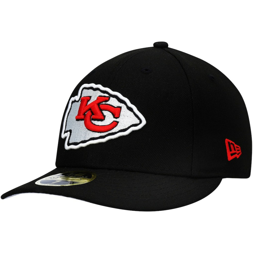 Kansas City Chiefs New Era Omaha Low Profile 59FIFTY Fitted Hat - Black on sale