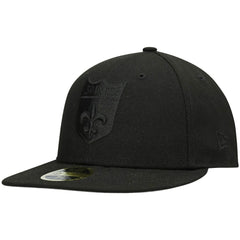 New Orleans Saints New Era Historic Logo Black on Black Low Profile 59FIFTY II Fitted Hat - Black discount