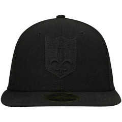 New Orleans Saints New Era Historic Logo Black on Black Low Profile 59FIFTY II Fitted Hat - Black discount