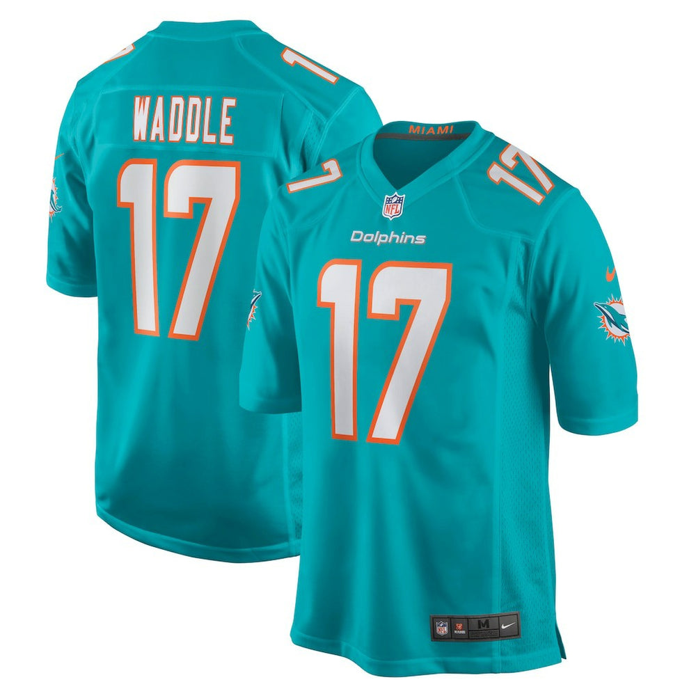 Jaylen Waddle Miami Dolphins Game Player Jersey - Aqua for sale