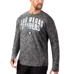 Las Vegas Raiders MSX by Michael Strahan Camo Performance Long Sleeve T-Shirt - Black discount