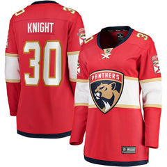 Spencer Knight Florida Panthers Fanatics Women's Home Breakaway Jersey - Red Jerseys