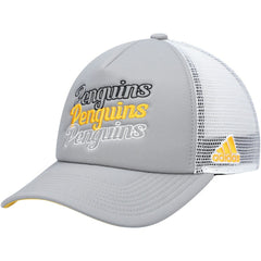 Pittsburgh Penguins adidas Women's Foam Trucker Snapback Hat - Gray/White Hats