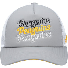 Pittsburgh Penguins adidas Women's Foam Trucker Snapback Hat - Gray/White Hats
