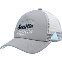 Seattle Kraken adidas Women's Foam Trucker Snapback Hat - Gray/White Hats