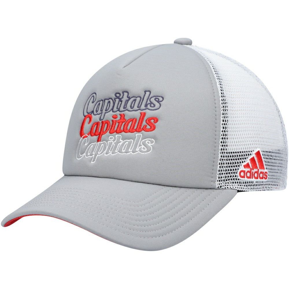 Washington Capitals adidas Women's Foam Trucker Snapback Hat - Gray/White Hats
