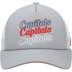 Washington Capitals adidas Women's Foam Trucker Snapback Hat - Gray/White Hats