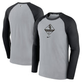 Chicago White Sox Game Authentic Collection Performance Raglan Long Sleeve T-Shirt Gray/Black