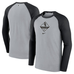 Chicago White Sox Game Authentic Collection Performance Raglan Long Sleeve T-Shirt Gray/Black