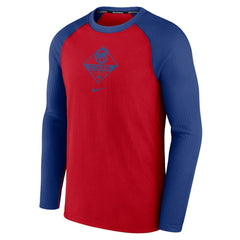 Chicago Cubs Game Authentic Collection Performance Raglan Long Sleeve T-Shirt Red/Royal