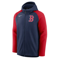 Boston Red Sox Authentic Collection Performance Raglan Full-Zip Hoodie Navy/Red