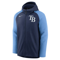 Tampa Bay Rays Authentic Collection Performance Raglan Full-Zip Hoodie Navy/Light Blue